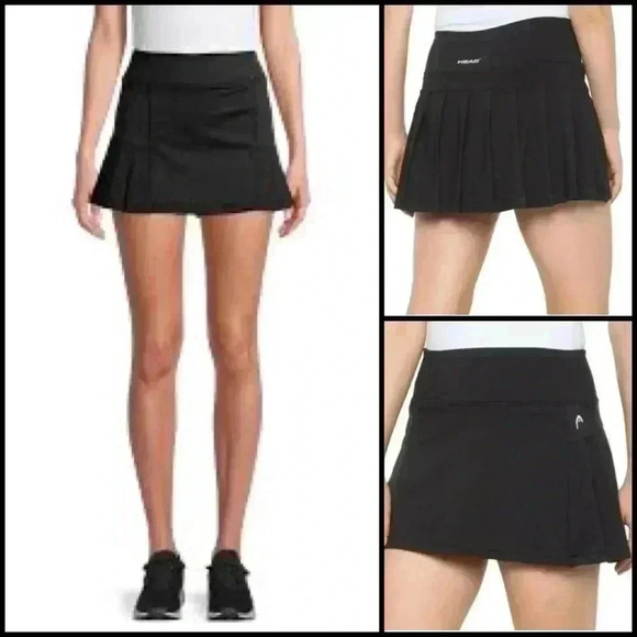 Head Black Active Pleated Back Tenniscore Pickleball Golf Skort Size XL - Picture 1 of 7